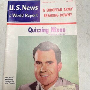 U.S. News and World Report magazine, August 27, 1952, Featuring Richard Nixon